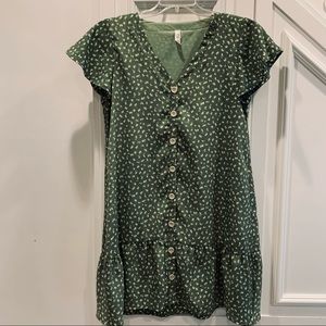 Love Green‎ Print Summer Dress S
